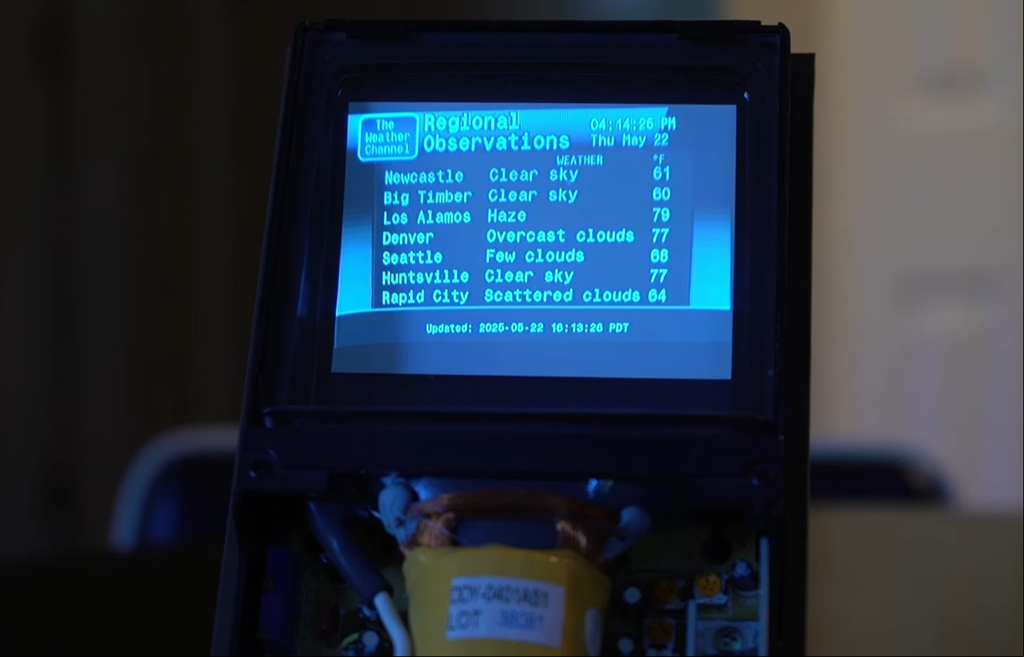 Cómo crear una estación meteorológica con un mini CRT